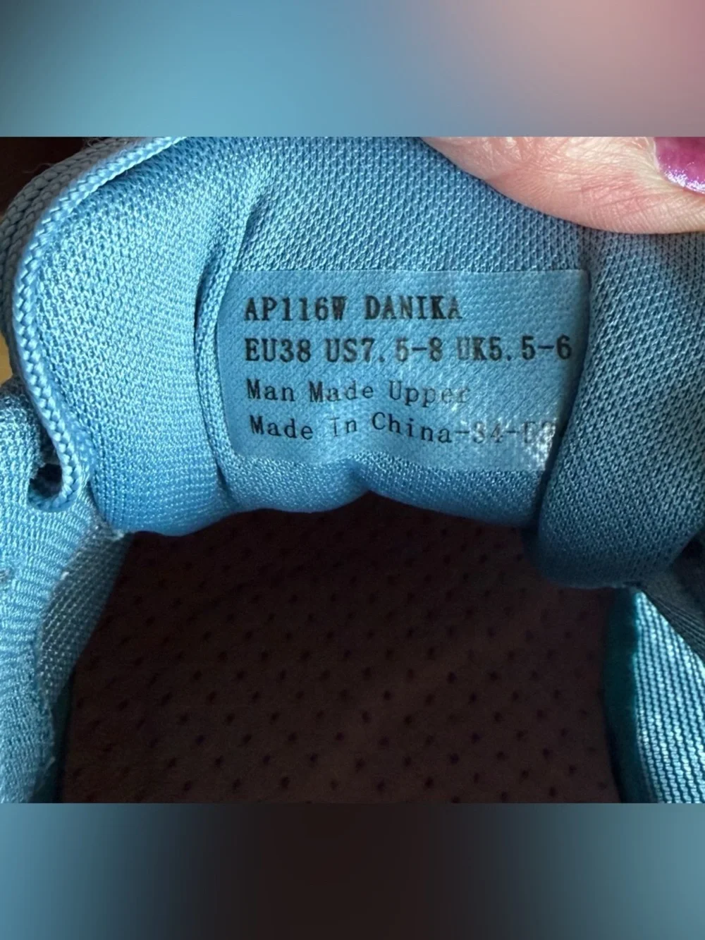 Aetrex “Danika” Light Blue Athletic Sneakers - Picture 6 of 7